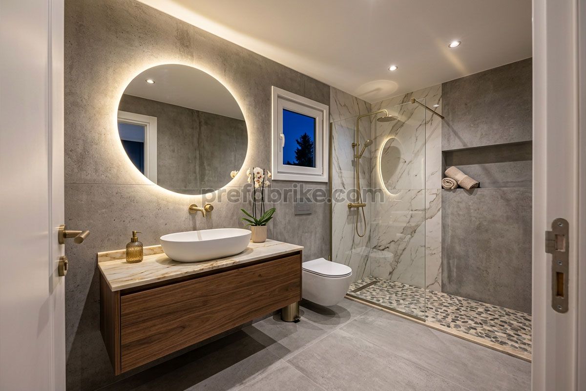 prefabrik evlerde banyo dekorasyonu